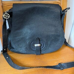 Arezzo Black Leather Crossbody Bag Purse
